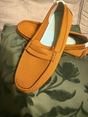 Rothy's Orange Canvas Penny Loafers